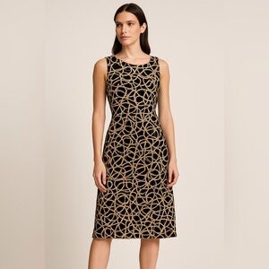 Diane von Furstenberg Geometric Print Sleeveless Midi Dress/Size 6